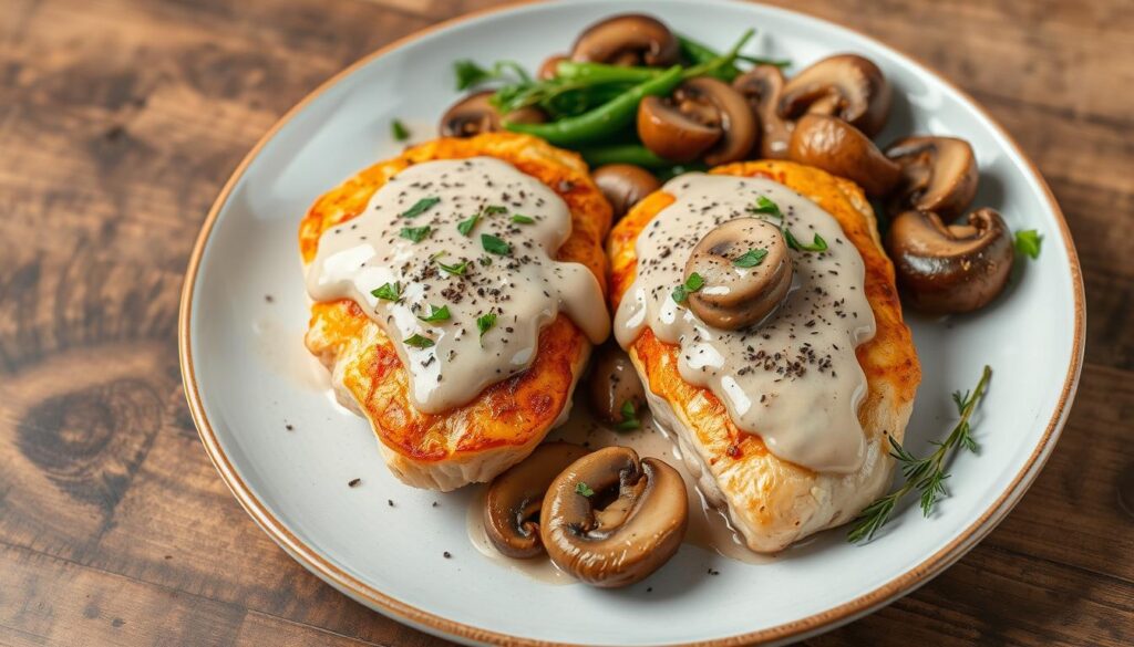 chicken and mushrooms