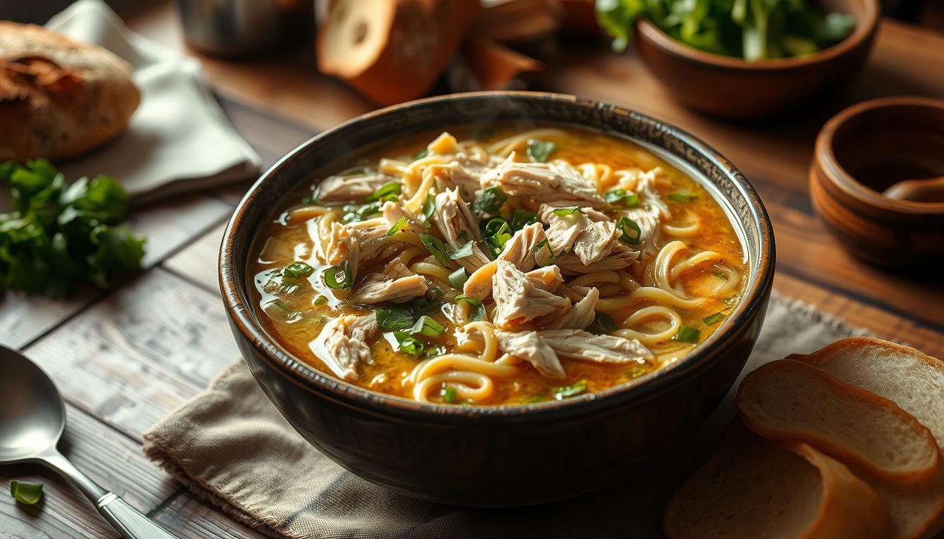 crack chicken noodle soup