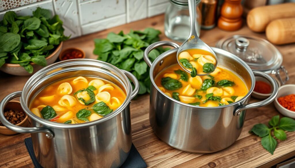 storing tortellini soup