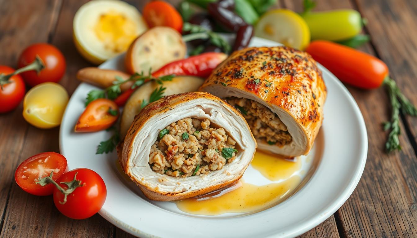 stuffed chicken breast with stuffing